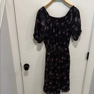 Julio Floral Black and Purple Women's Dress size 6